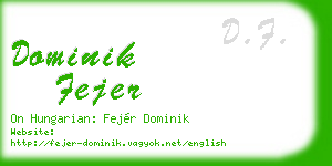 dominik fejer business card