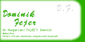 dominik fejer business card